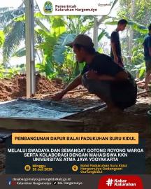 PEMBANGUNAN DAPUR BALAI PADUKUHAN SURU KIDUL